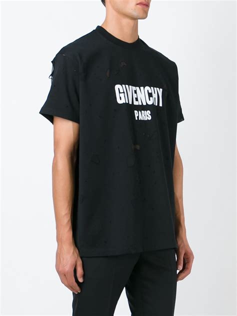 men's givenchy t shirt|givenchy distressed t shirt.